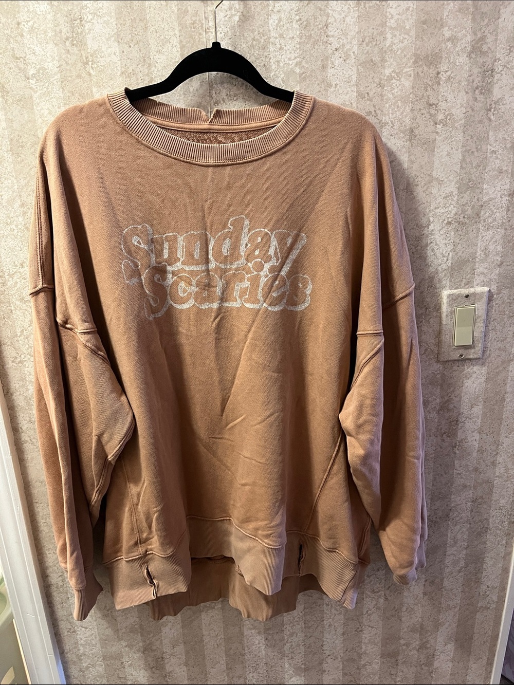aerie Camel/Tan Crewneck Sweatshirt